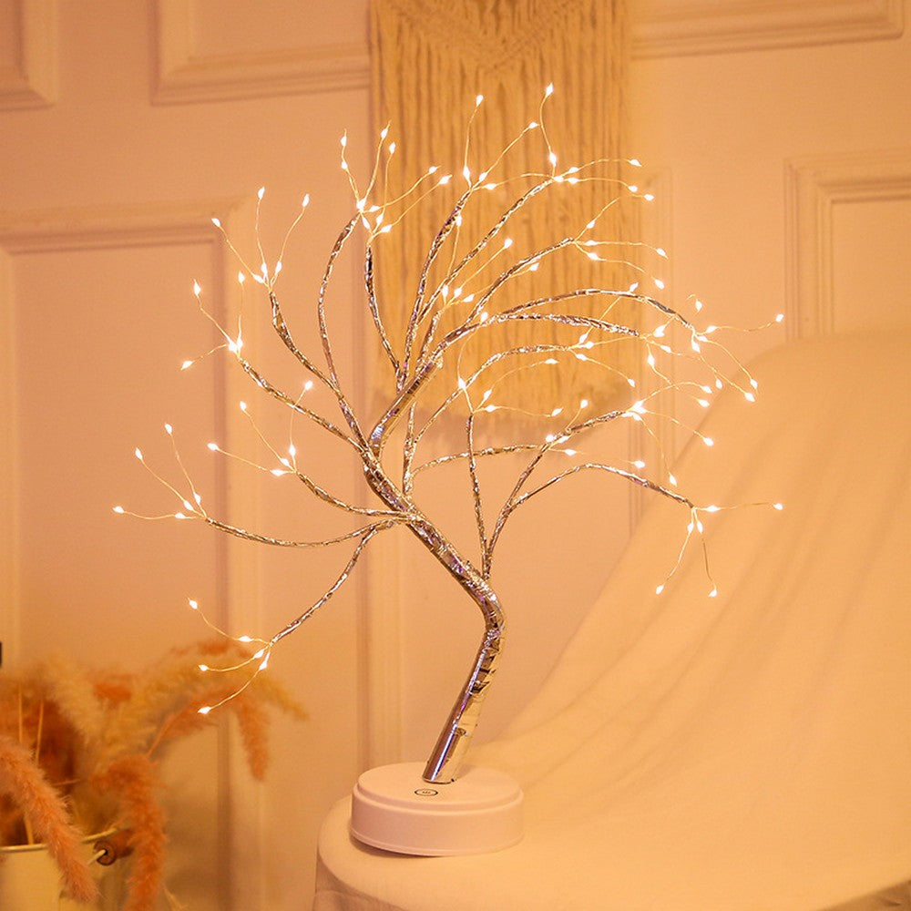 LED Tree Light Lamp Table Top USB and Battery Operated Night Light for Home