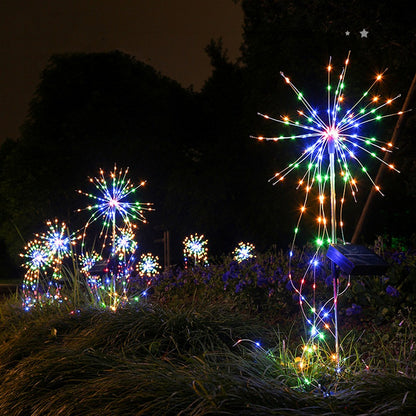 Copper Wire Ground Light Solar Fireworks Lights LED Fairy Lights