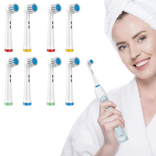 8Pcs Electric Toothbrush Heads Compatible with Oral/Oralby B-Soft style