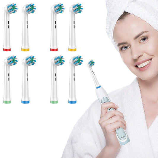 8Pcs Electric Toothbrush Heads Compatible with Oral/Oralby B-Multi-angle clean style