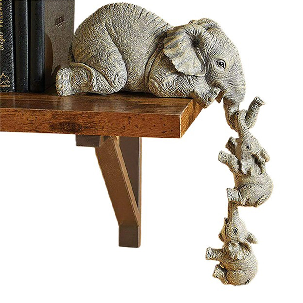 Three-Piece Cute Elephant Figurines