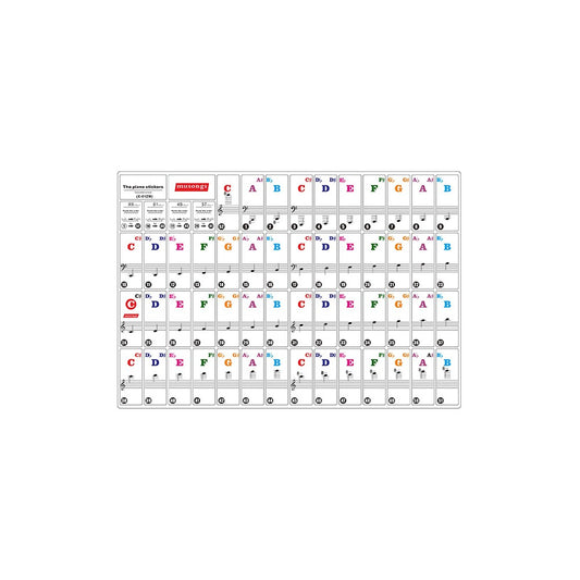 Piano Keys Stickers for 88 Key Piano