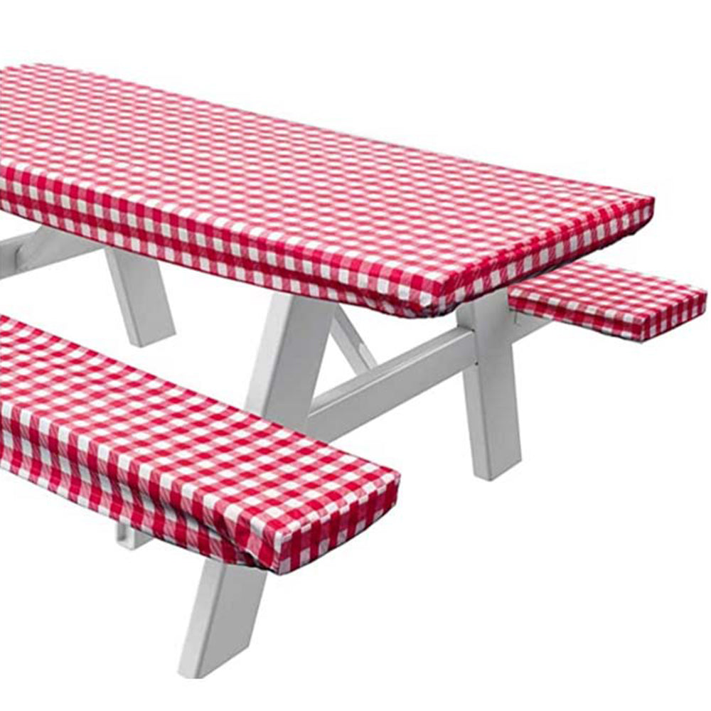 Set of 3pcs Tablecloth and Seat Covers For Outdoor Garden Bench