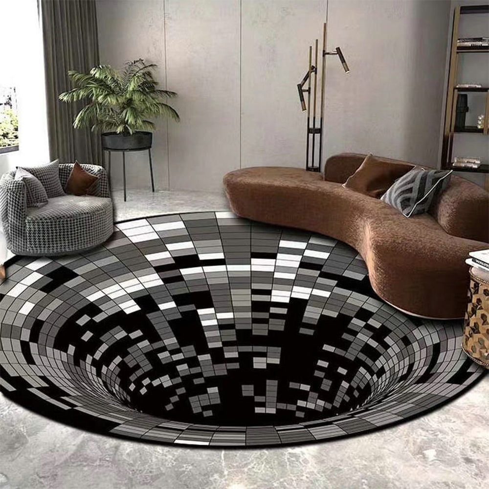 3D Optical Vortex Illusion Carpet Round Rug