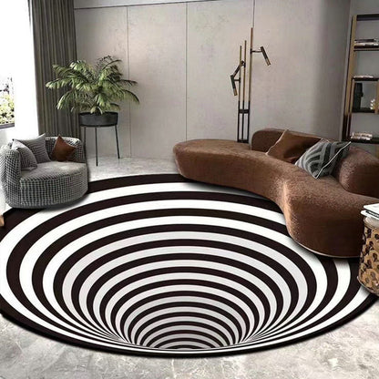 3D Optical Vortex Illusion Carpet Round Rug