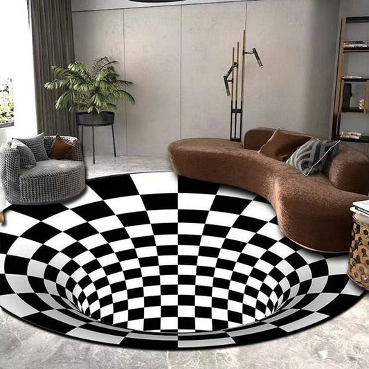 3D Optical Vortex Illusion Carpet Round Rug