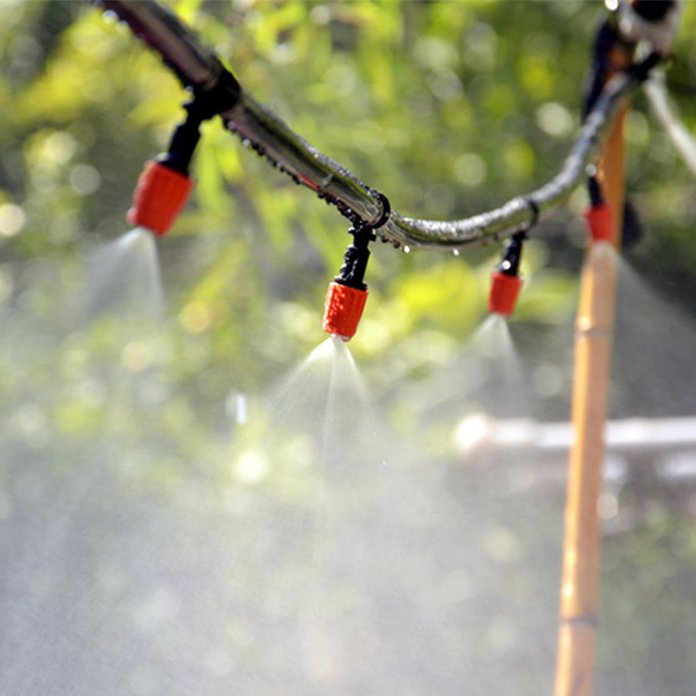 Patio Misting System for Garden with Hose & Adjustable Nozzle