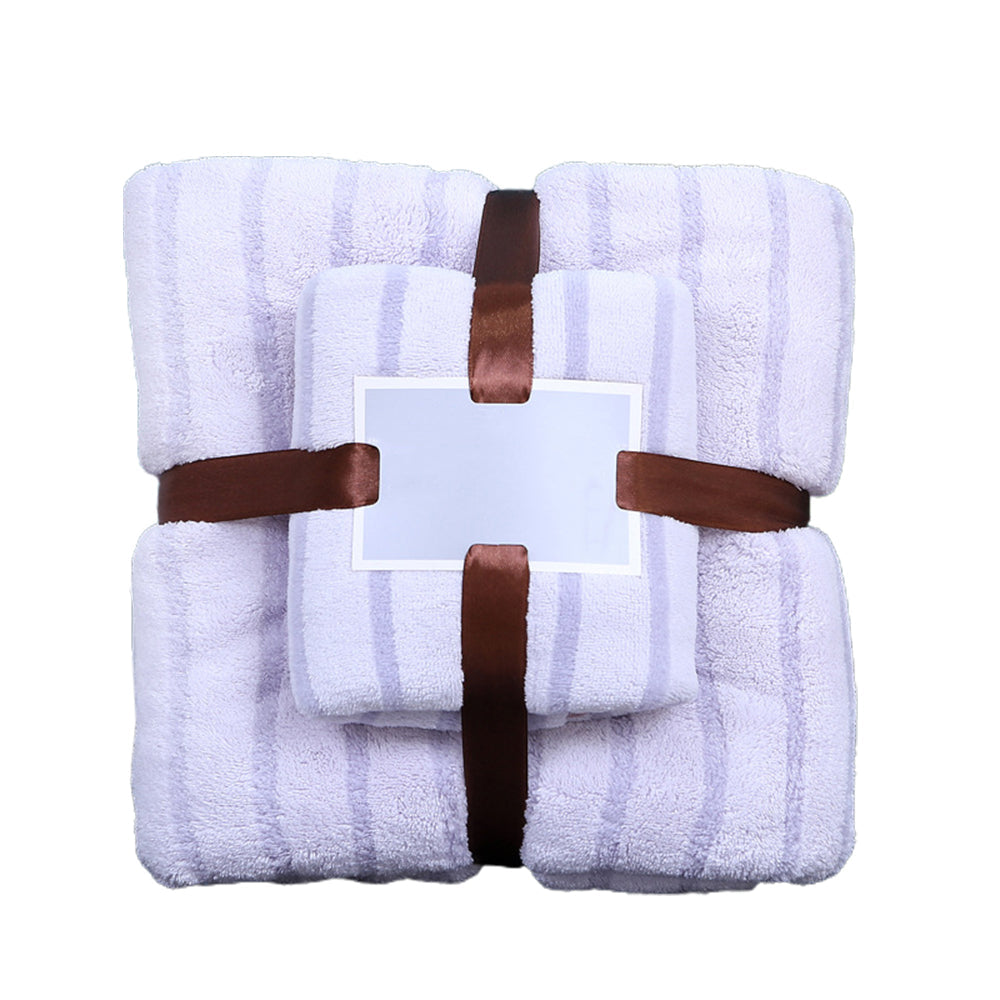 2Pcs Bath Towel and Towel Set