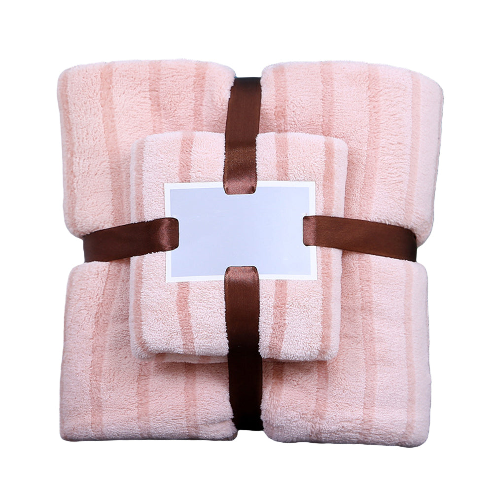 2Pcs Bath Towel and Towel Set