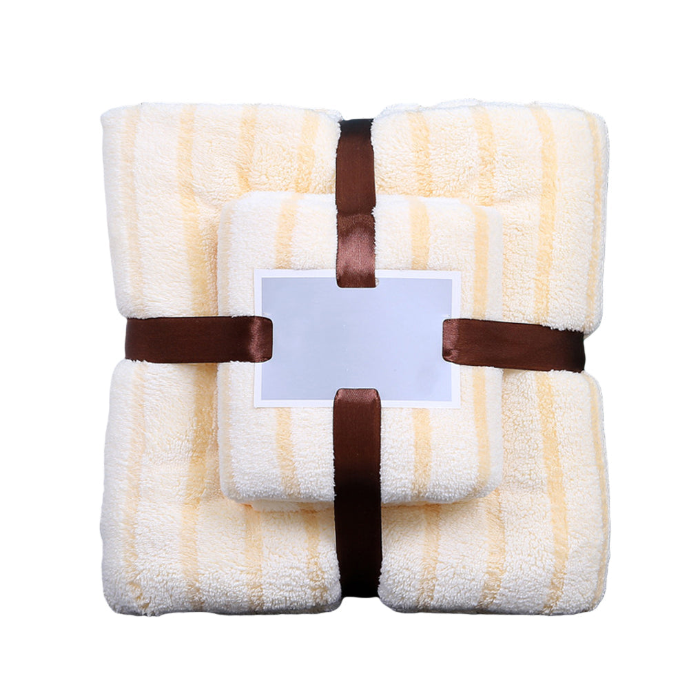 2Pcs Bath Towel and Towel Set