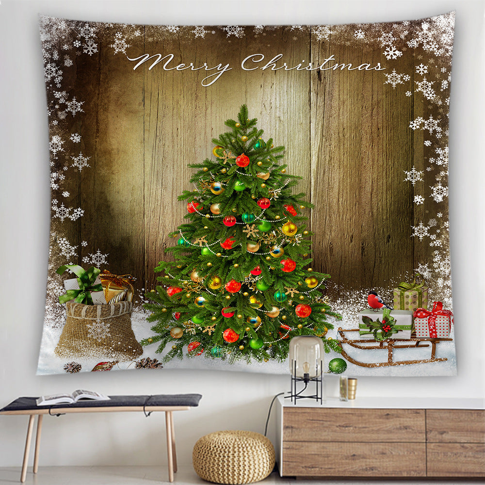 150x130CM Christmas Fashion Cute 3D Christmas Tree Tapestry