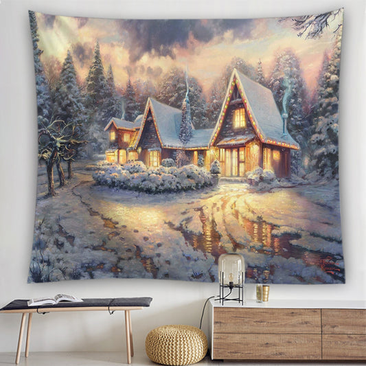 150x130CM Christmas Fashion Cute 3D Christmas Tree Tapestry