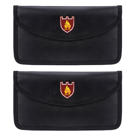 2-Pack 20x10cm Fireproof Document Bag