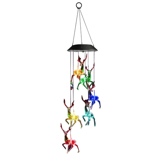 Solar Christmas Hanging Color Changing Wind Chimes Lights