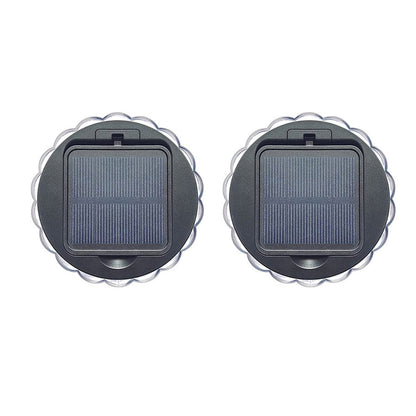 2Pcs Outdoor Fence Solar Lights With Remote Control