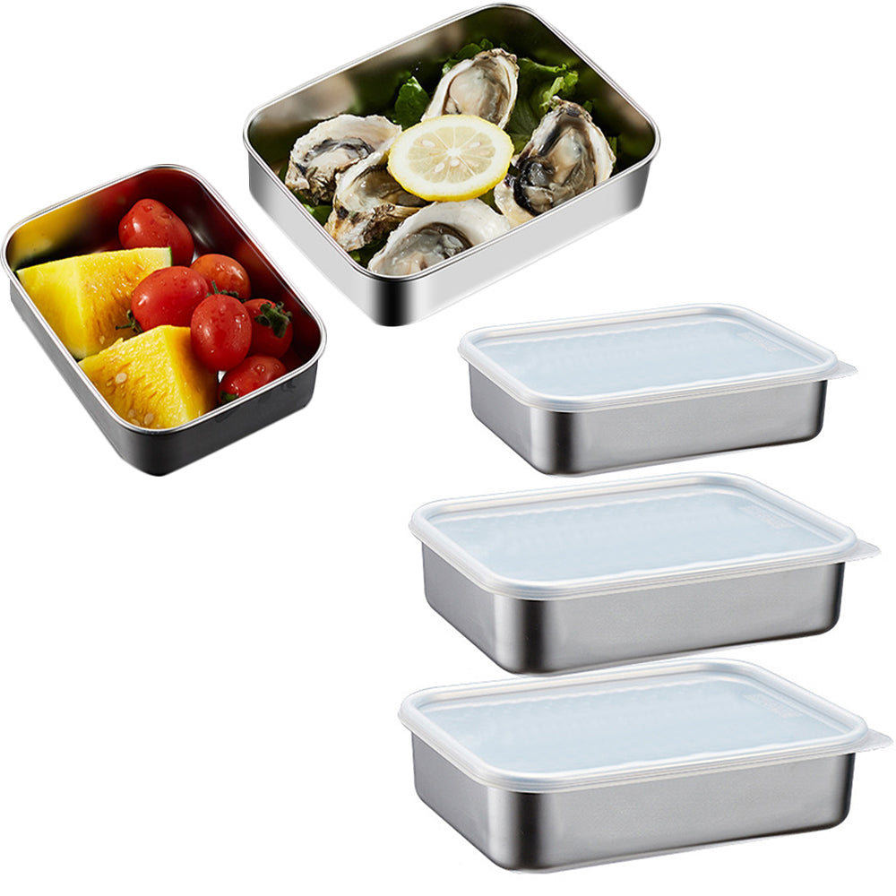 Stainless Steel Insulation Preservation Food Container with Clear Lid