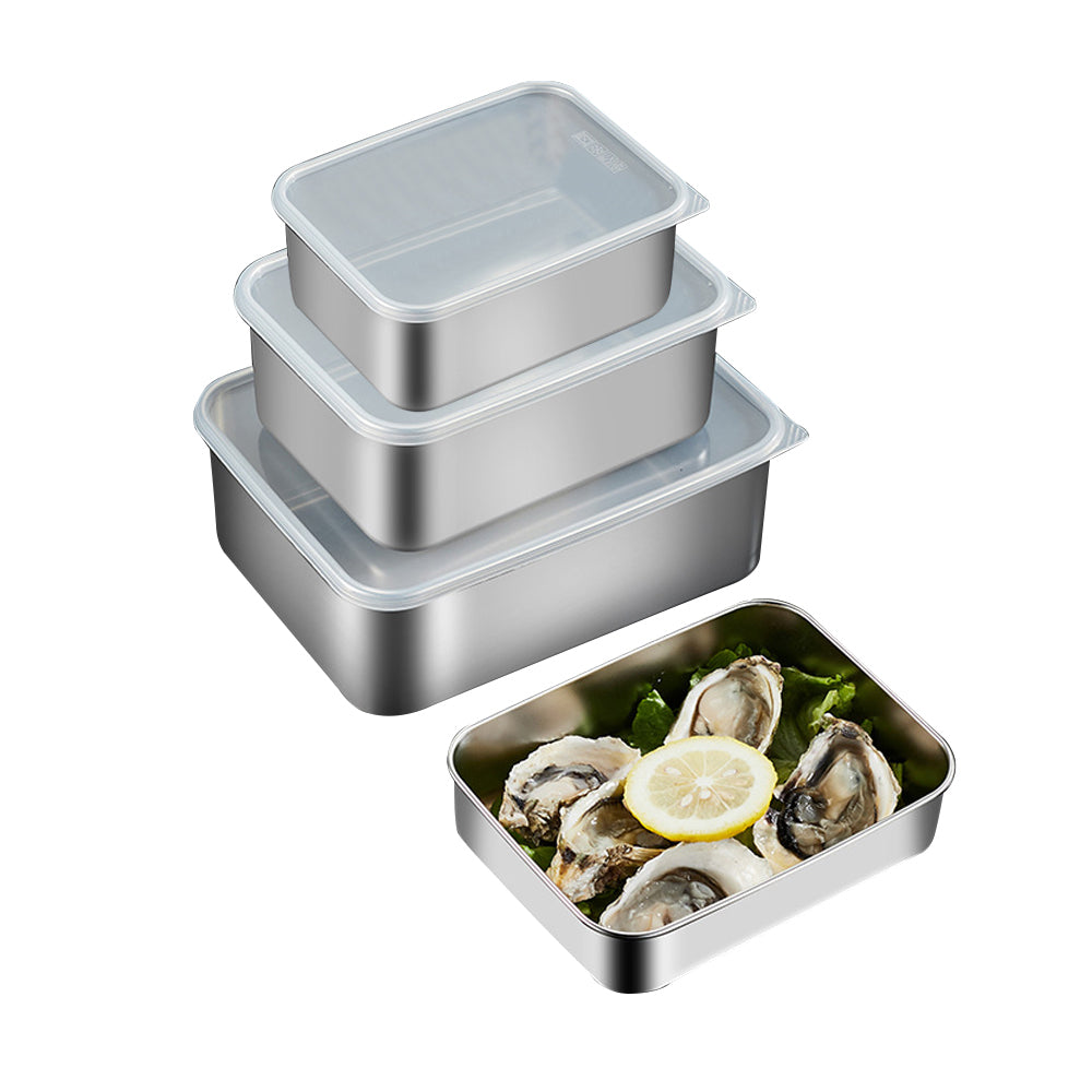 Stainless Steel Insulation Preservation Food Container with Clear Lid