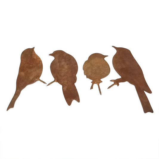 4Pcs Metal Birds Decorations