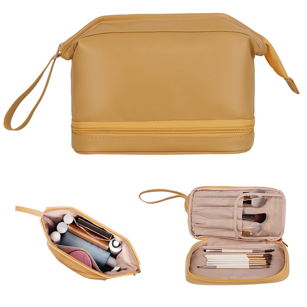 Large Makeup Bag Double Layer Cosmetic Bag Travel Makeup Bag