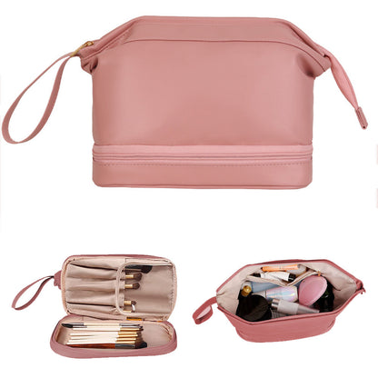 Large Makeup Bag Double Layer Cosmetic Bag Travel Makeup Bag