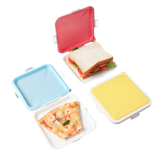 Reusable Sandwich Boxes Storage Box Container Lunch Box Food Storage Case