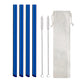 Set of 7Pcs BOBA Bubble Tea Straws Stainless Steel Wide Caliber Straws