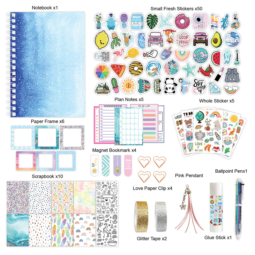 DIY Journal Kit with Scrapbooking Supplies Stickers-Starry Sky