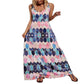 Spaghetti Straps Printed Maxi Dress