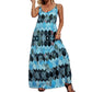 Spaghetti Straps Printed Maxi Dress