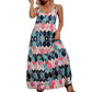 Spaghetti Straps Printed Maxi Dress