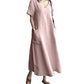 Cotton V-Neck Midi Dress