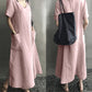 Cotton V-Neck Midi Dress