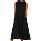 Straight Neck A-Line Maxi Dress