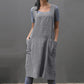 Cotton Linen Apron Dress