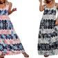 Spaghetti Straps Printed Maxi Dress