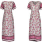 Floral Short Sleeve Maxi Dress