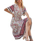 Floral Short Sleeve Maxi Dress