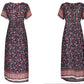 Floral Short Sleeve Maxi Dress