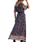 Floral Short Sleeve Maxi Dress