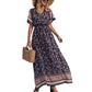 Floral Short Sleeve Maxi Dress