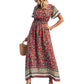 Floral Short Sleeve Maxi Dress
