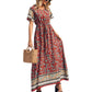 Floral Short Sleeve Maxi Dress