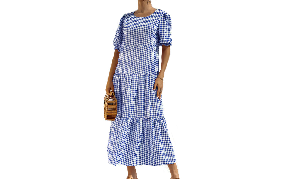 Puff Sleeve Tiered Maxi Dress