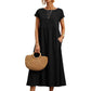 Cotton-Linen Smock Maxi Dress