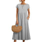 Cotton-Linen Smock Maxi Dress