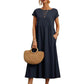 Cotton-Linen Smock Maxi Dress
