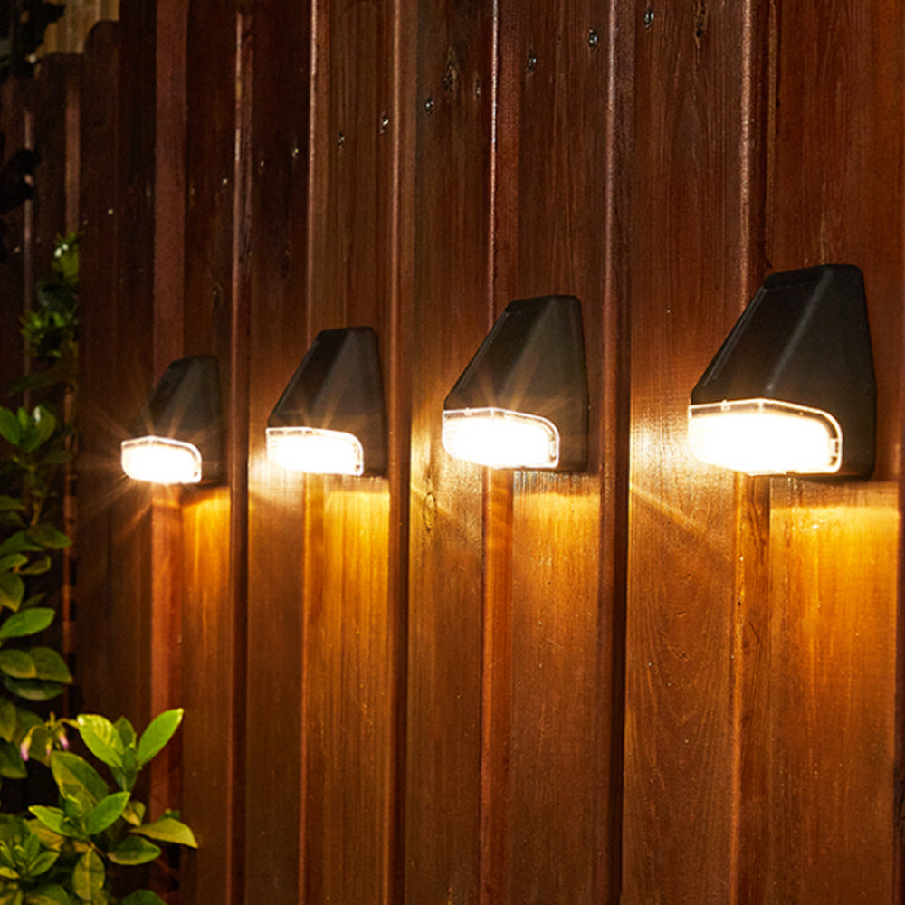 Set of 4Pcs Solar-Powered Outdoor Fence Lights