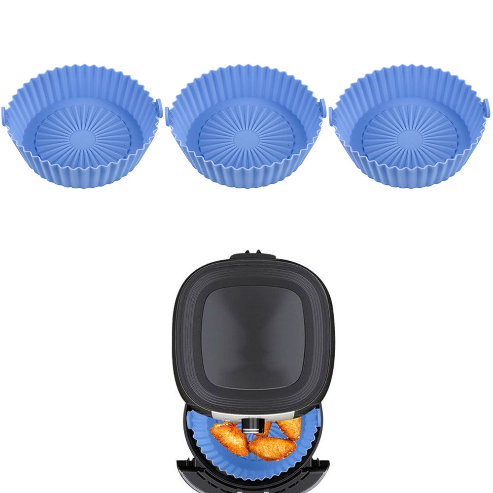 3-Pack Reusable Air Fryer Silicone Pot Silicone Air Fryer Liners