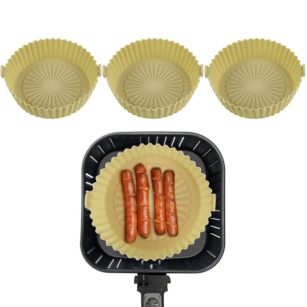 3-Pack Reusable Air Fryer Silicone Pot Silicone Air Fryer Liners