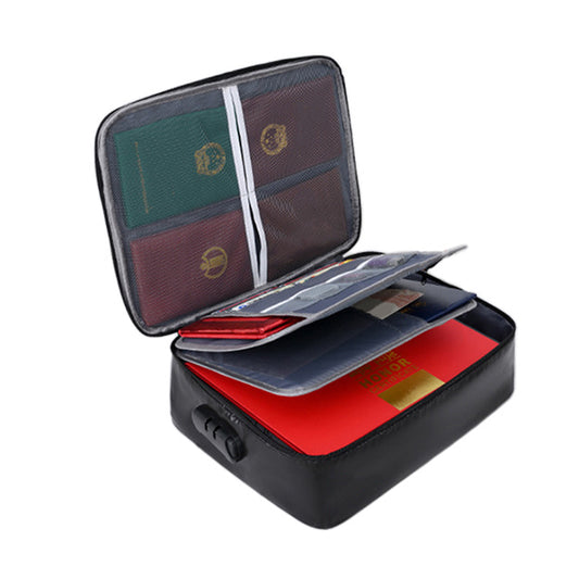 Fireproof 3-Layer Document Bag with Lock